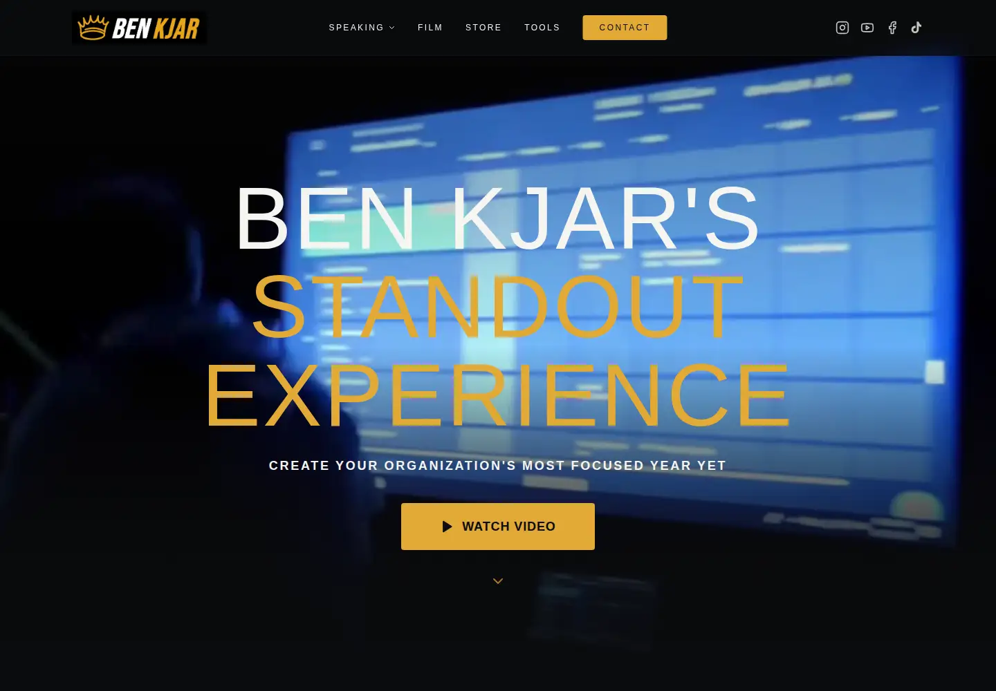 Captured homepage of benkjar.com in the current scan