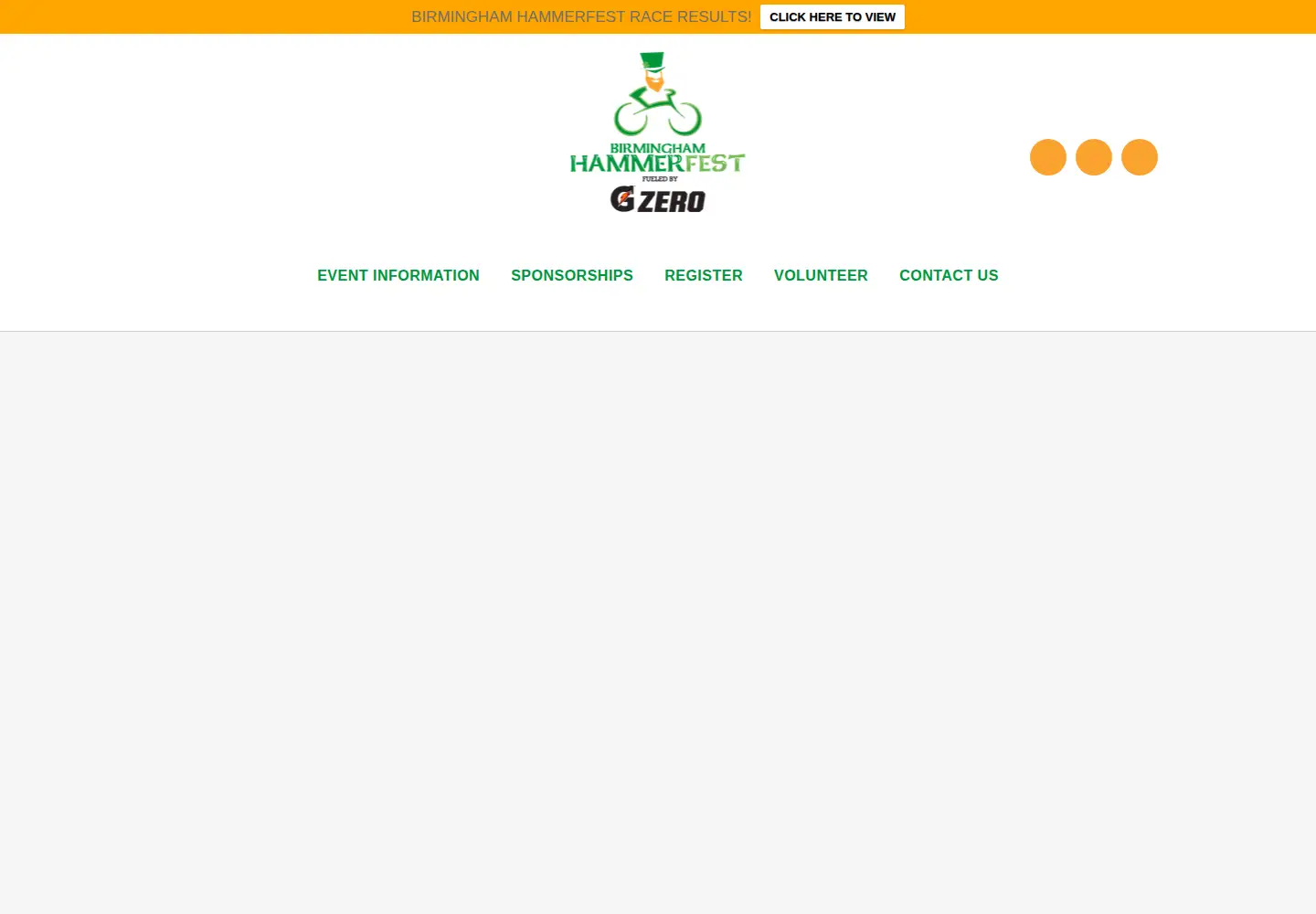 Captured homepage of birminghamhammerfest.com in the current scan