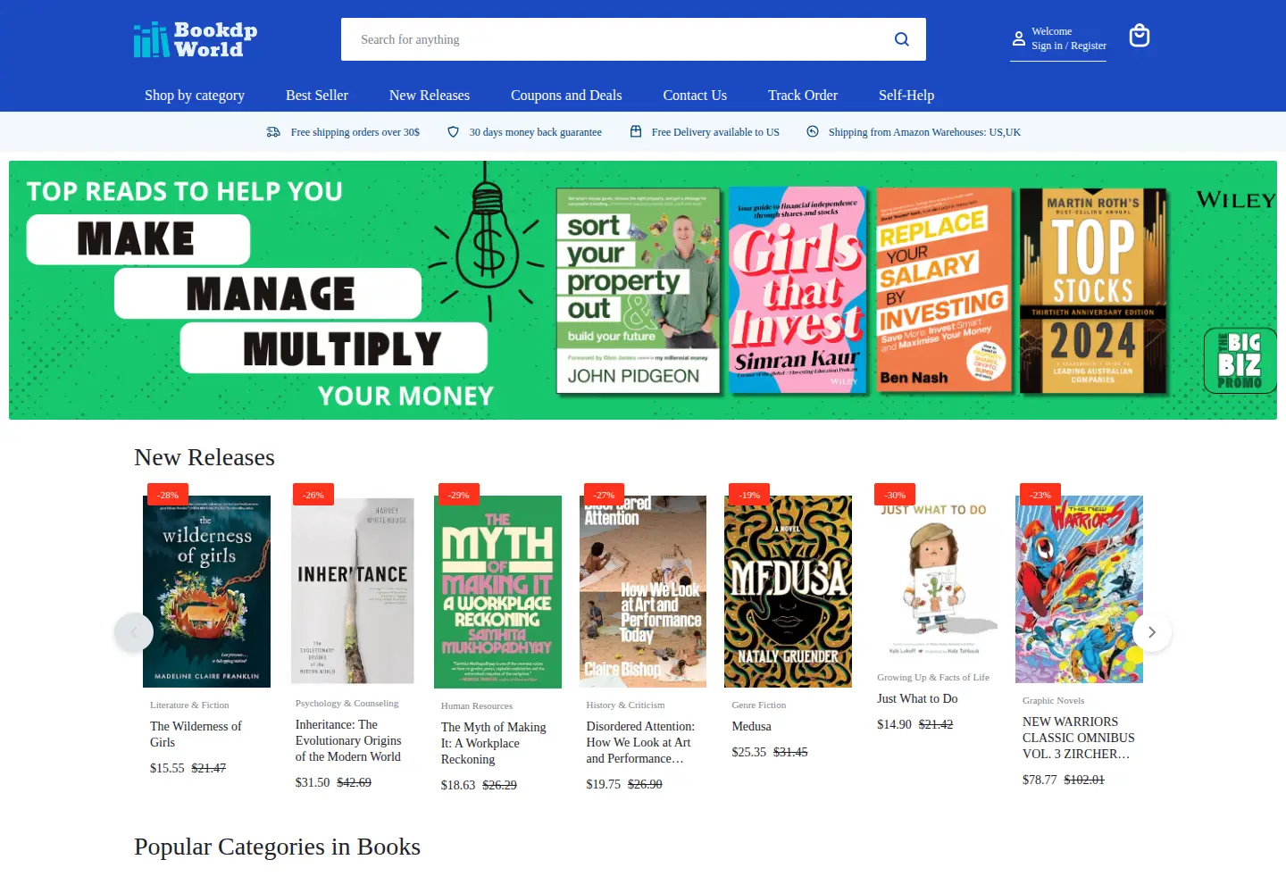 Screenshot of bookdpworld.com