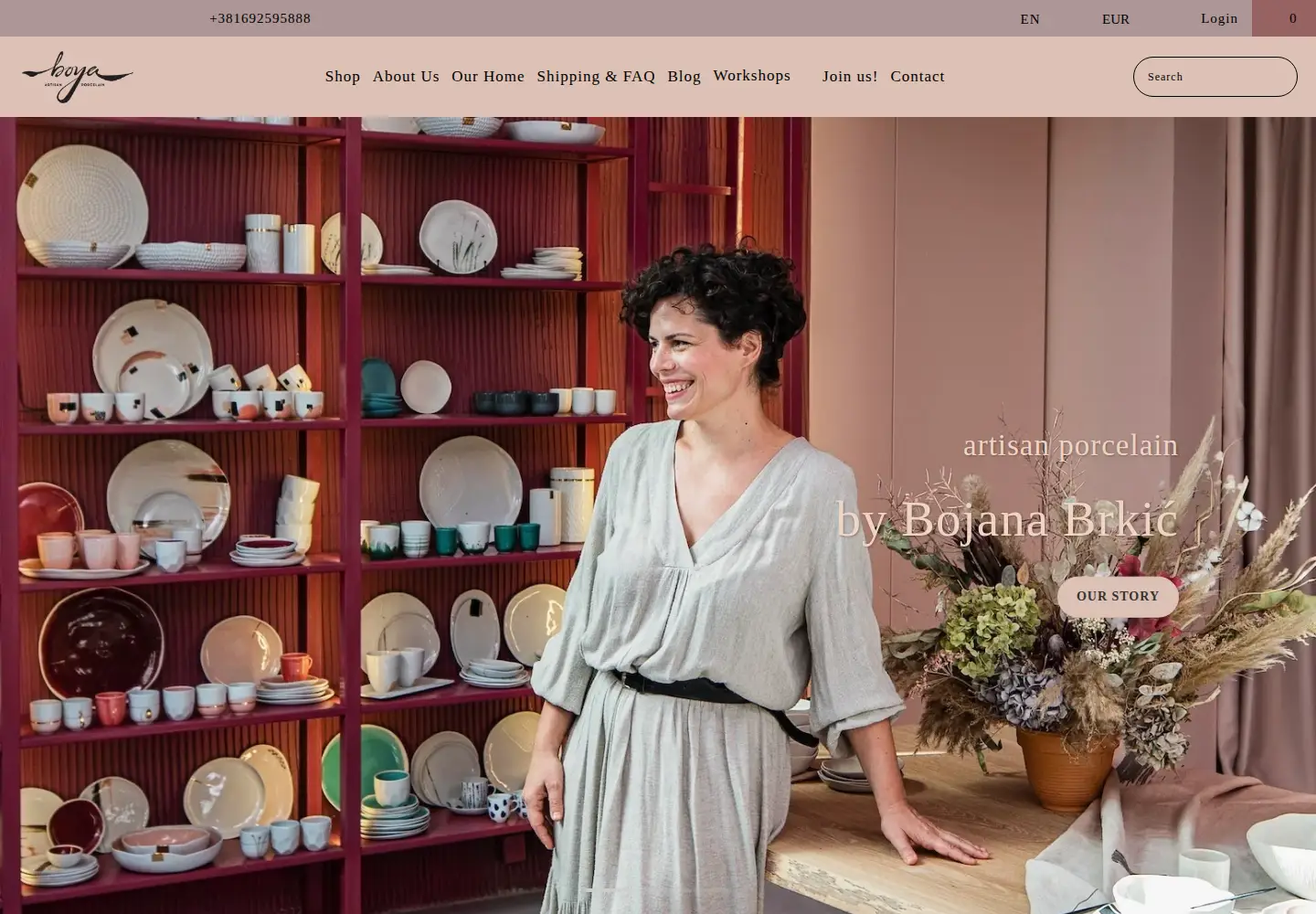 Screenshot of boyaporcelain.com