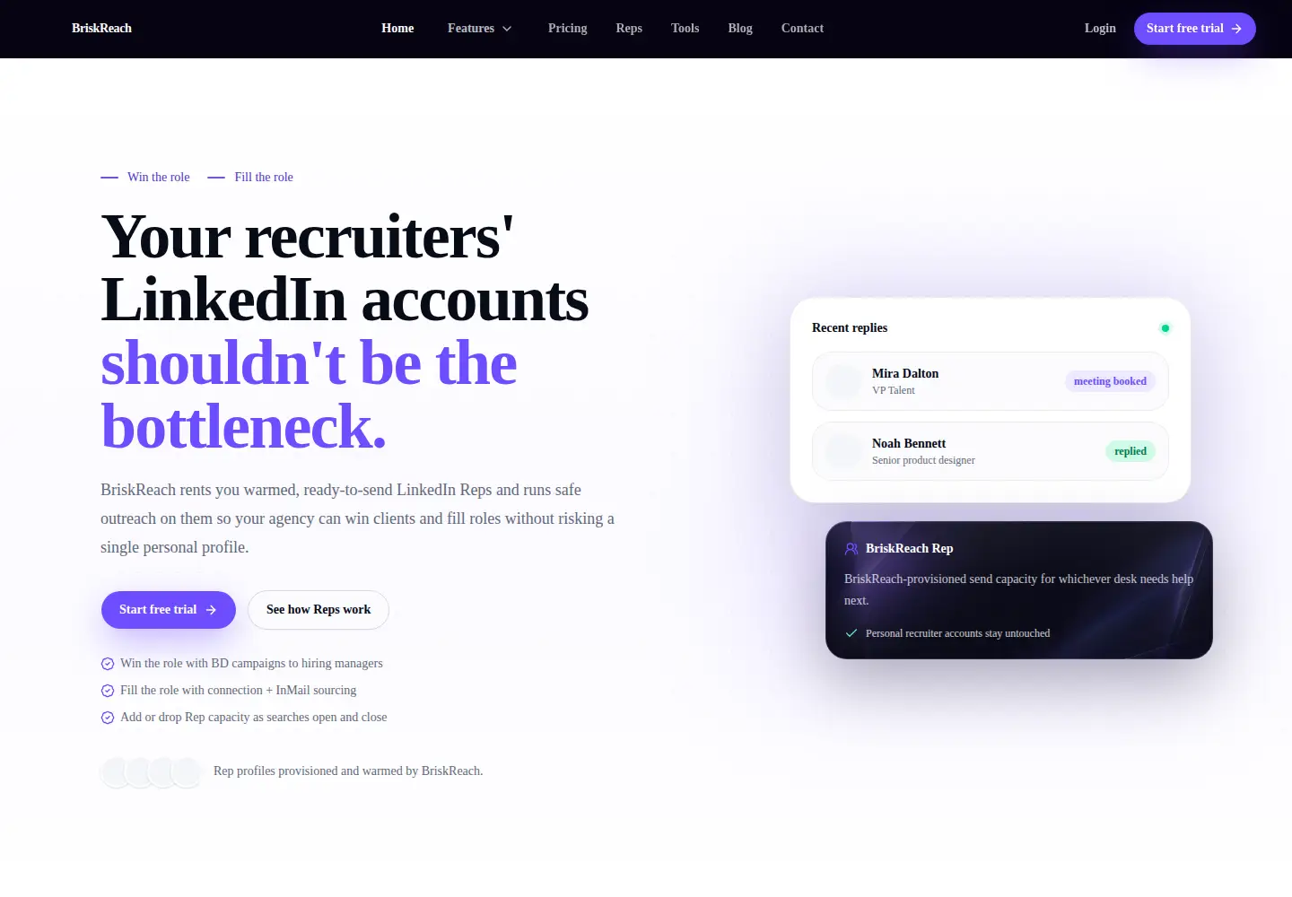 Screenshot of briskreach.com