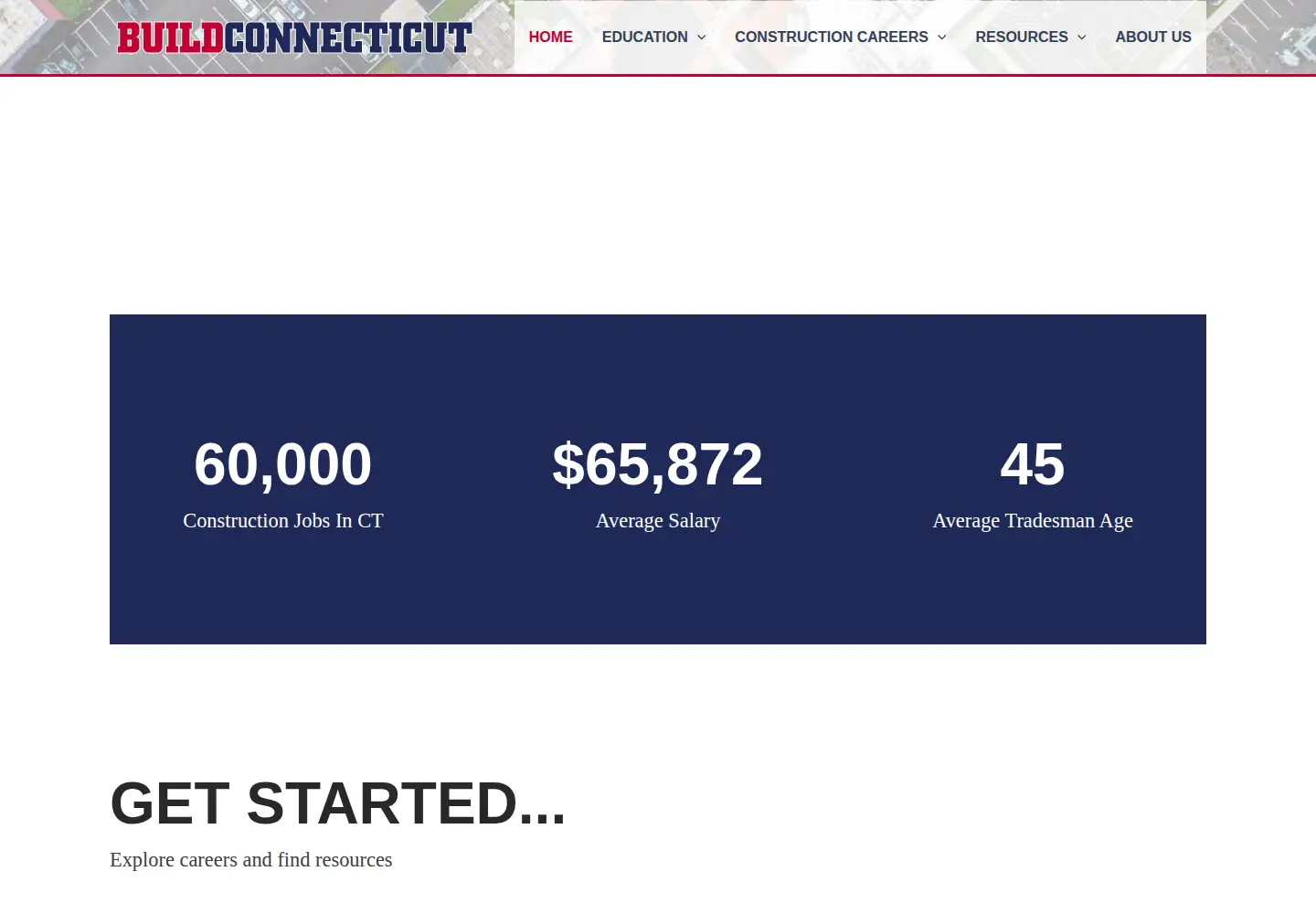 Captured homepage of buildconnecticut.com in the current scan