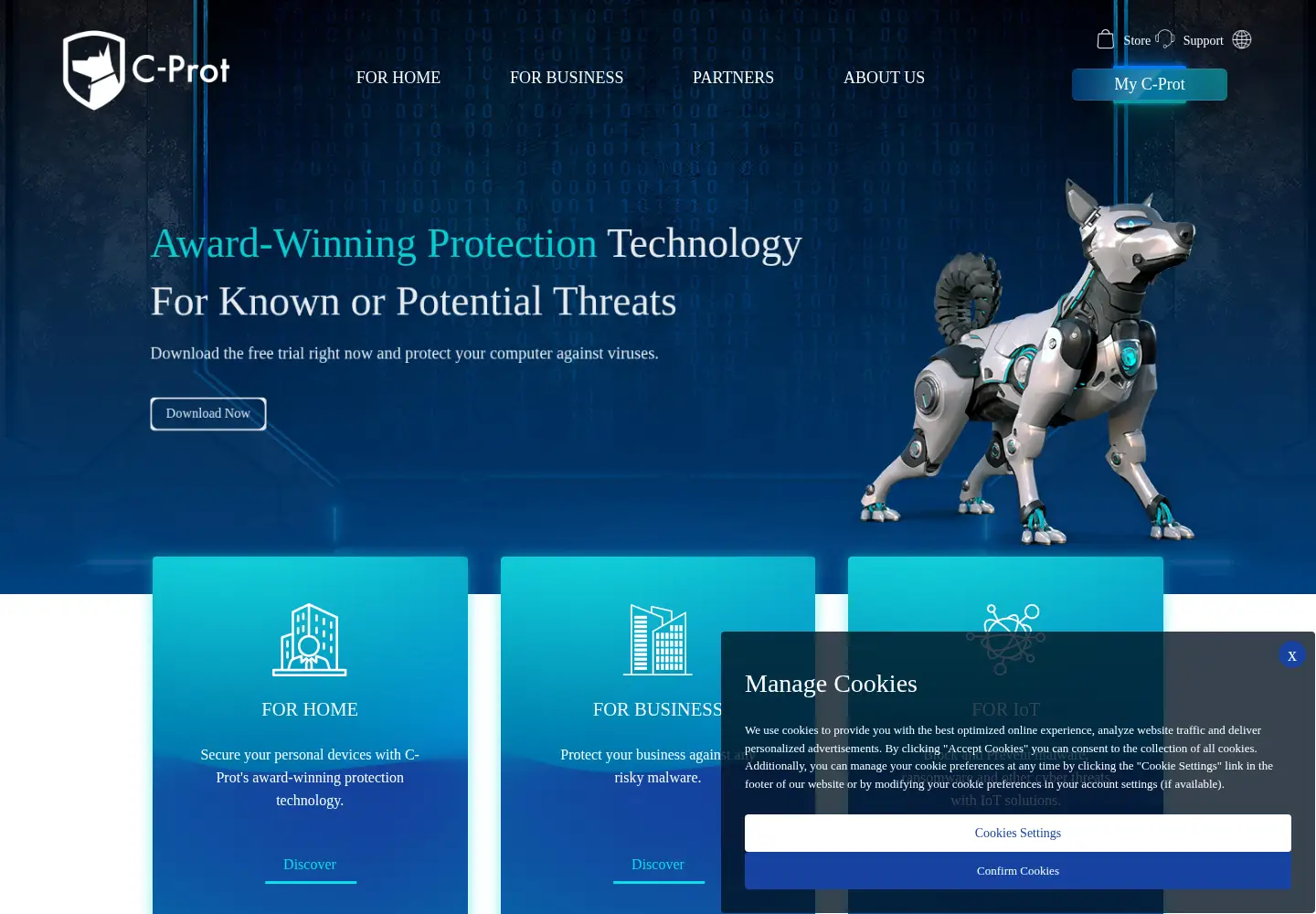 Screenshot of c-prot.com