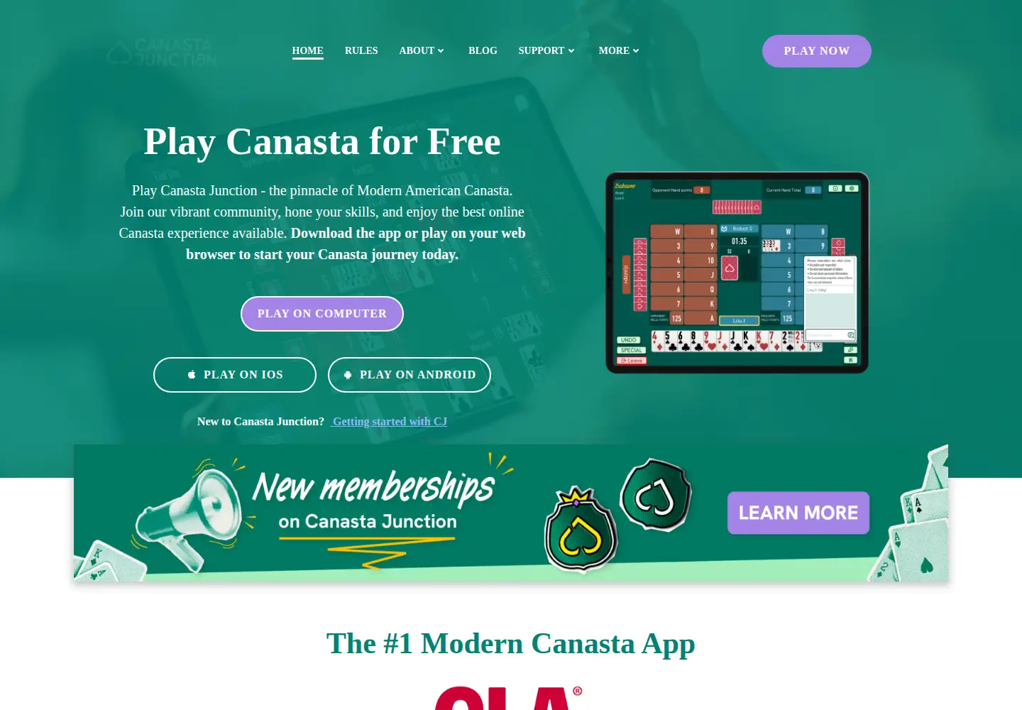 Screenshot of canastajunction.com