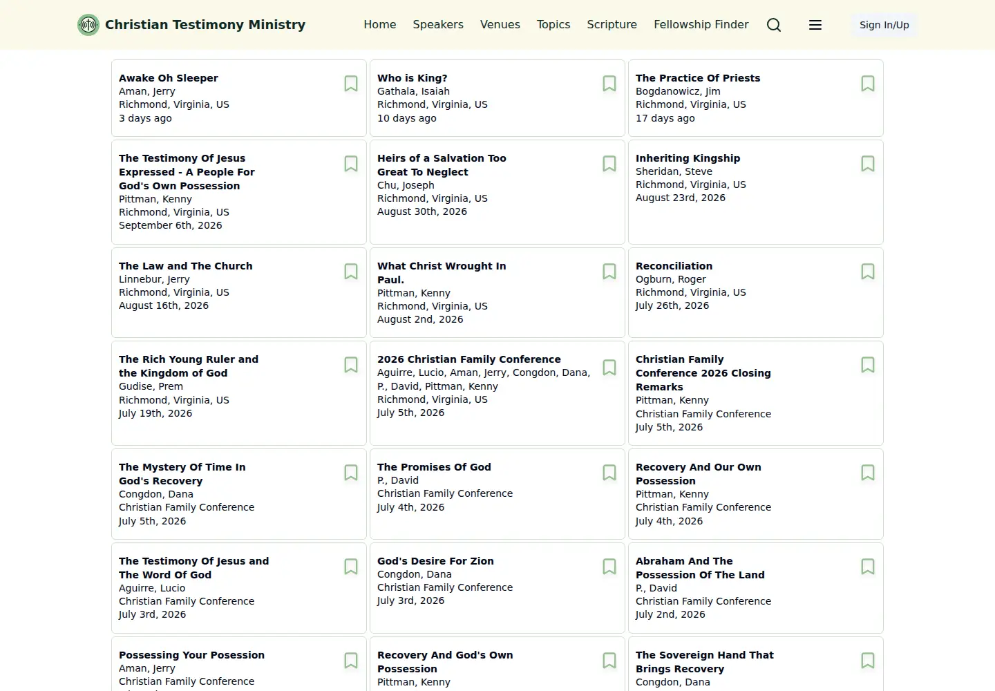 Screenshot of christiantestimonyministry.com
