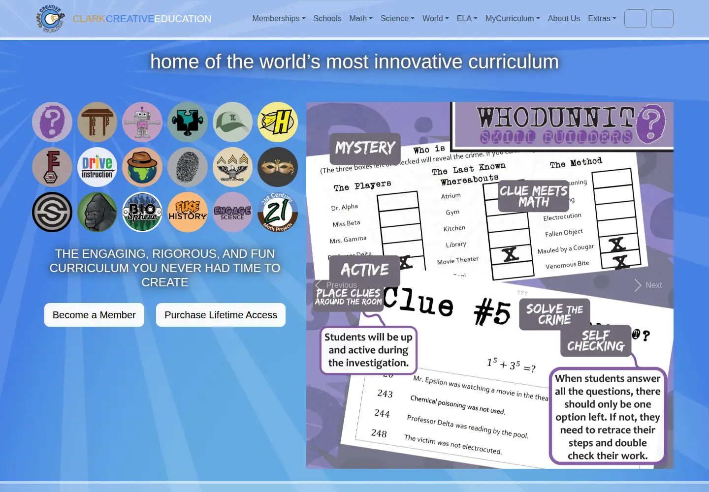 Screenshot of clarkcreativeeducation.com