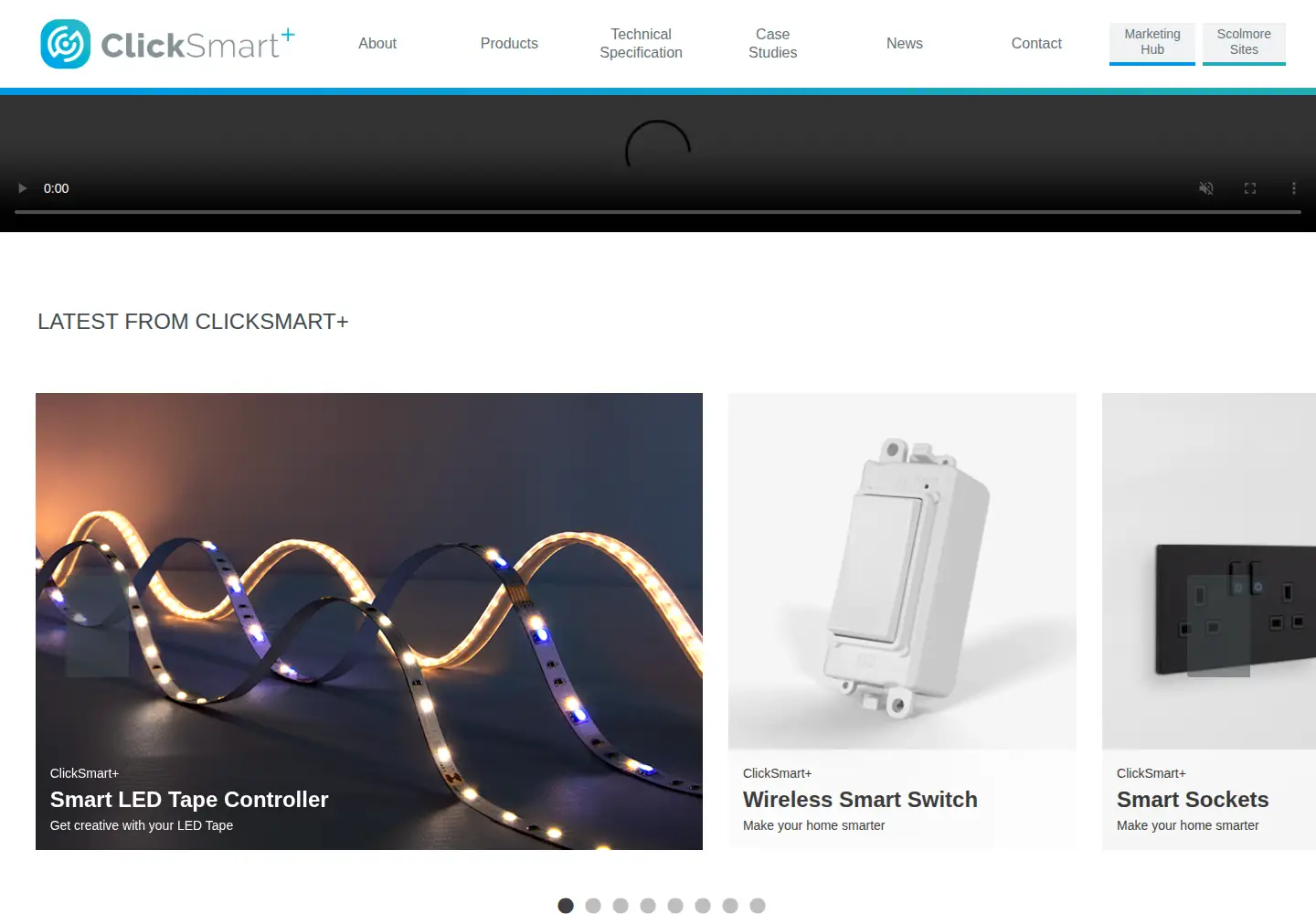Captured homepage of click-smart.com in the current scan