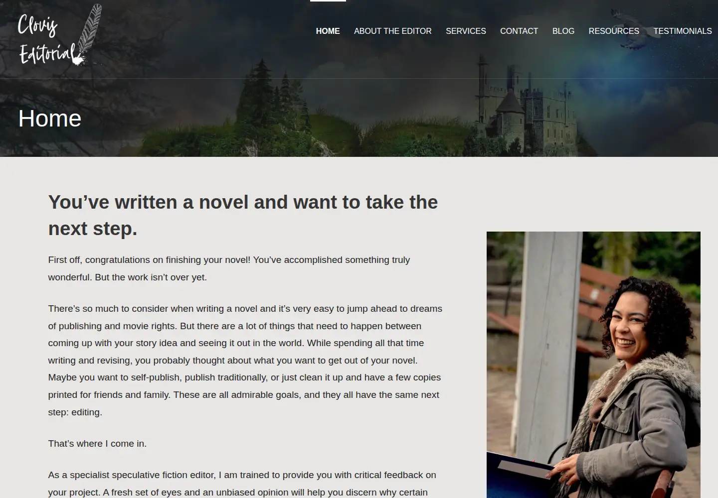 Screenshot of cloviseditorial.com