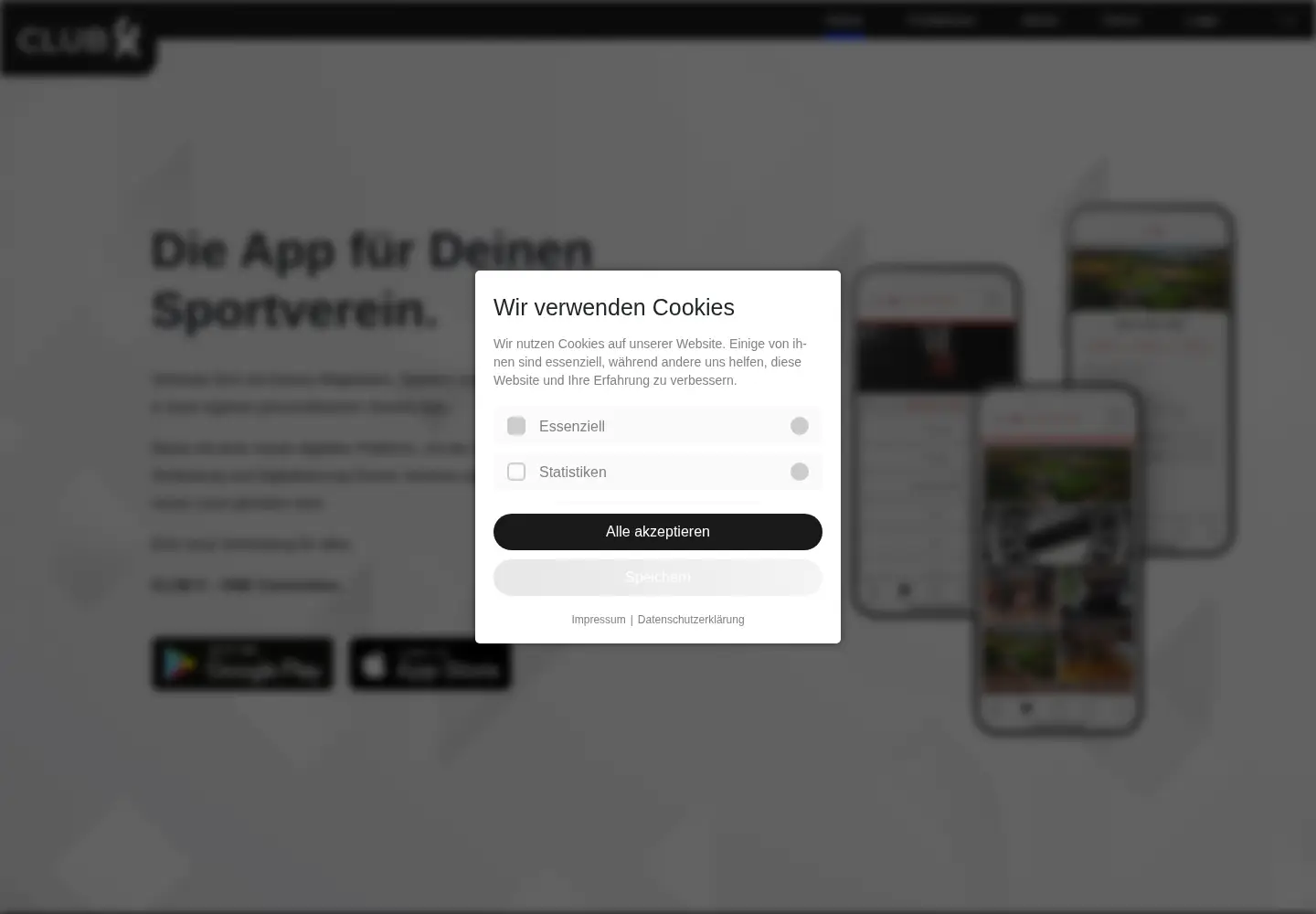 Screenshot of clubx-app.com