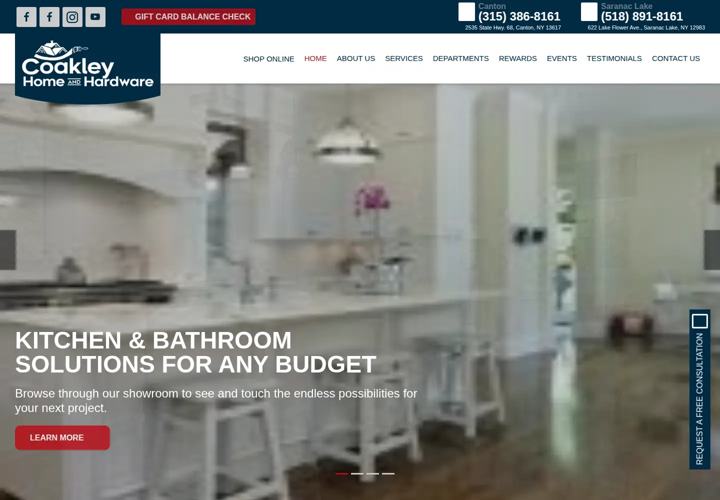 Captured homepage of coakleyhomeandhardware.com in the current scan