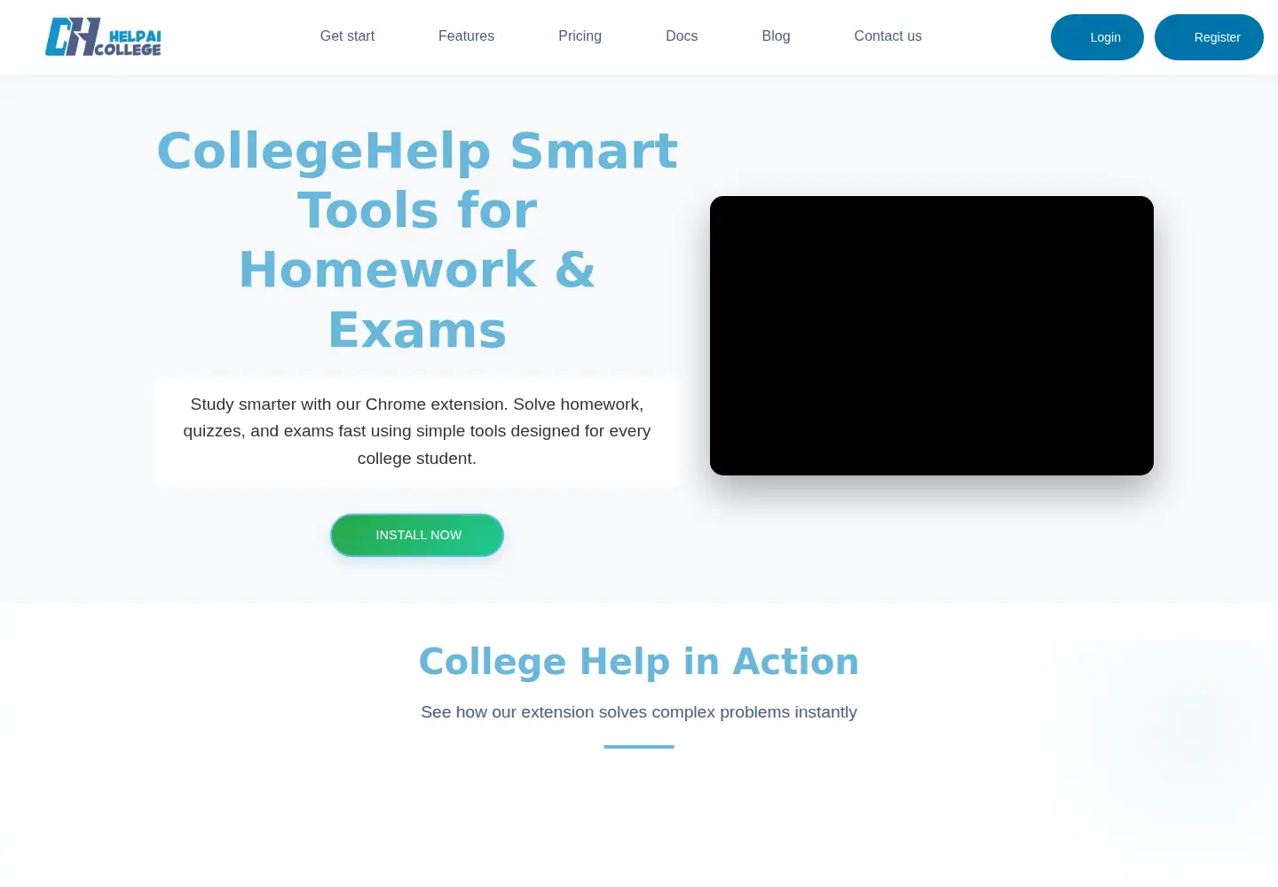 Screenshot of collegehelpai.com
