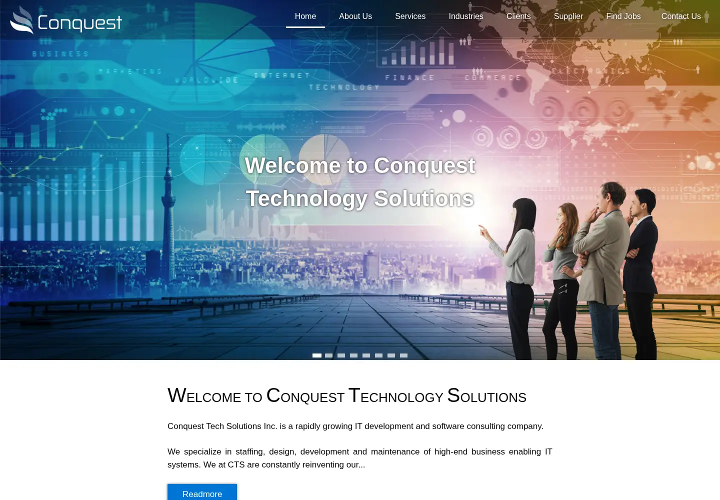 Screenshot of conq-tech.com