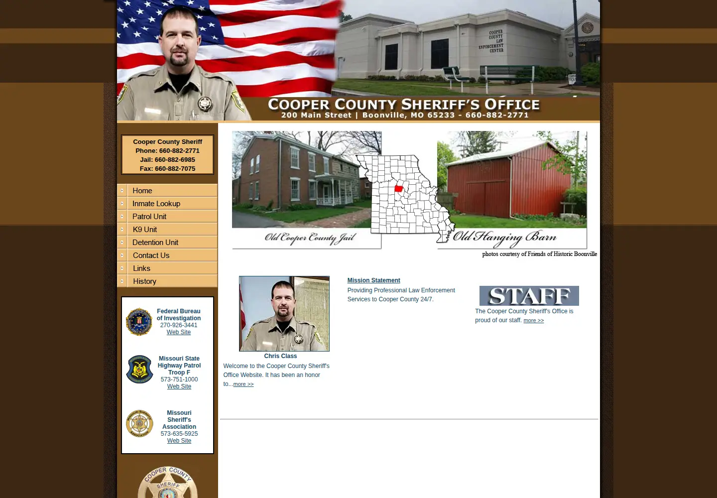 Screenshot of coopermosheriff.com