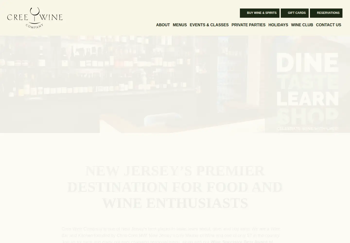 Screenshot of creewine.com
