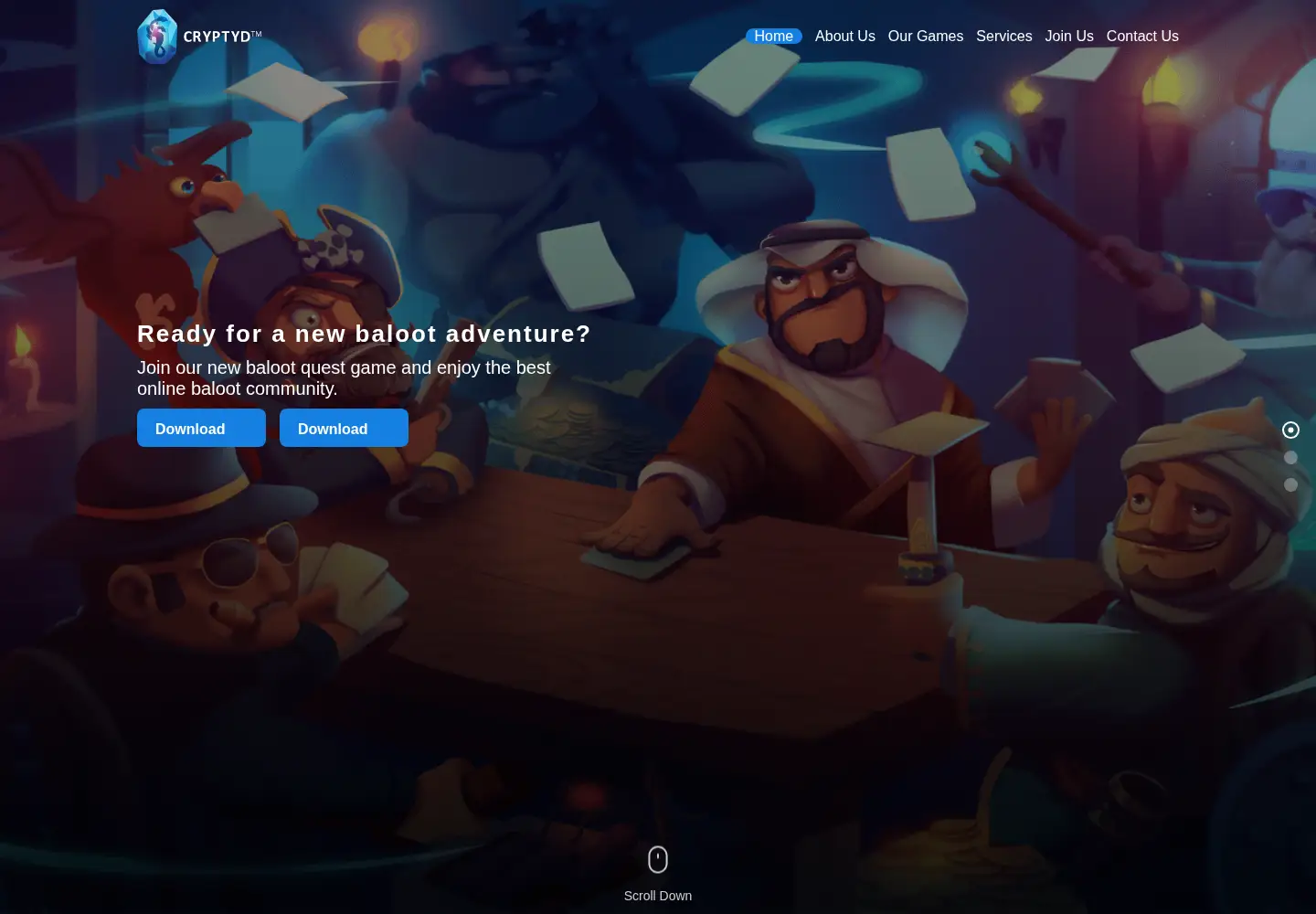 Screenshot of cryptydgames.com