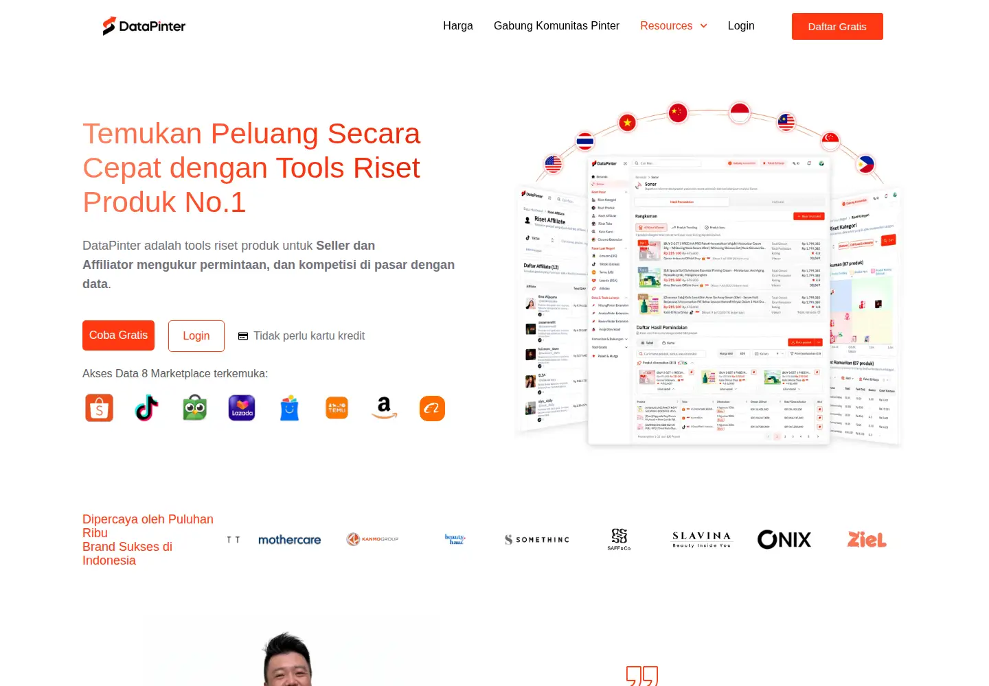 Screenshot of datapinter.com