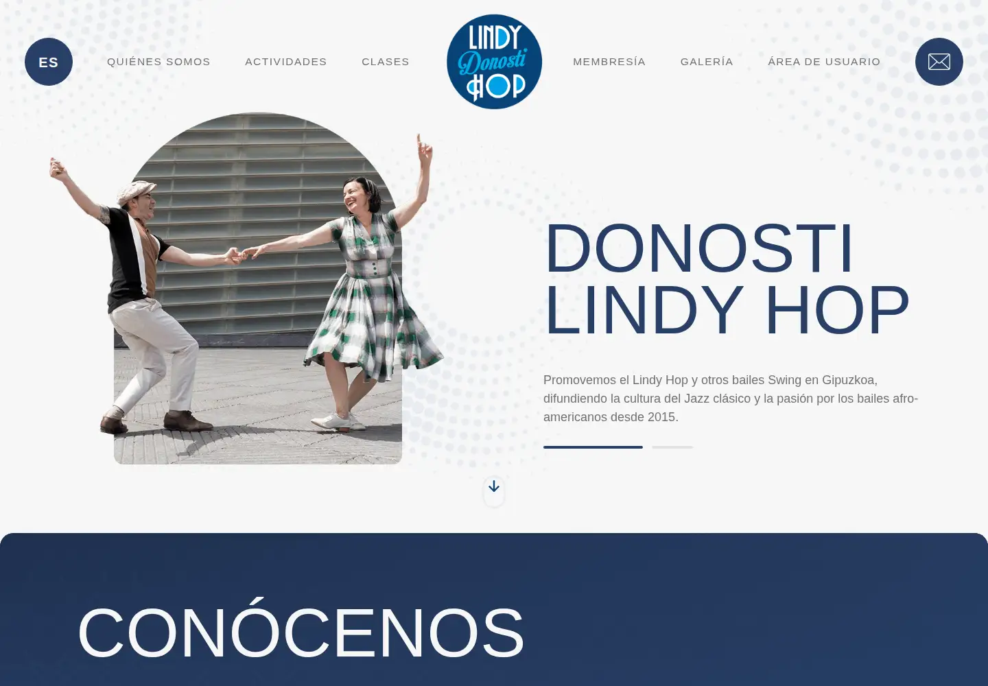Screenshot of donostilindyhop.com