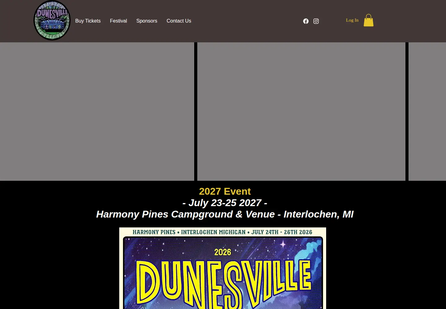 Screenshot of dunesvillemusicfestival.com