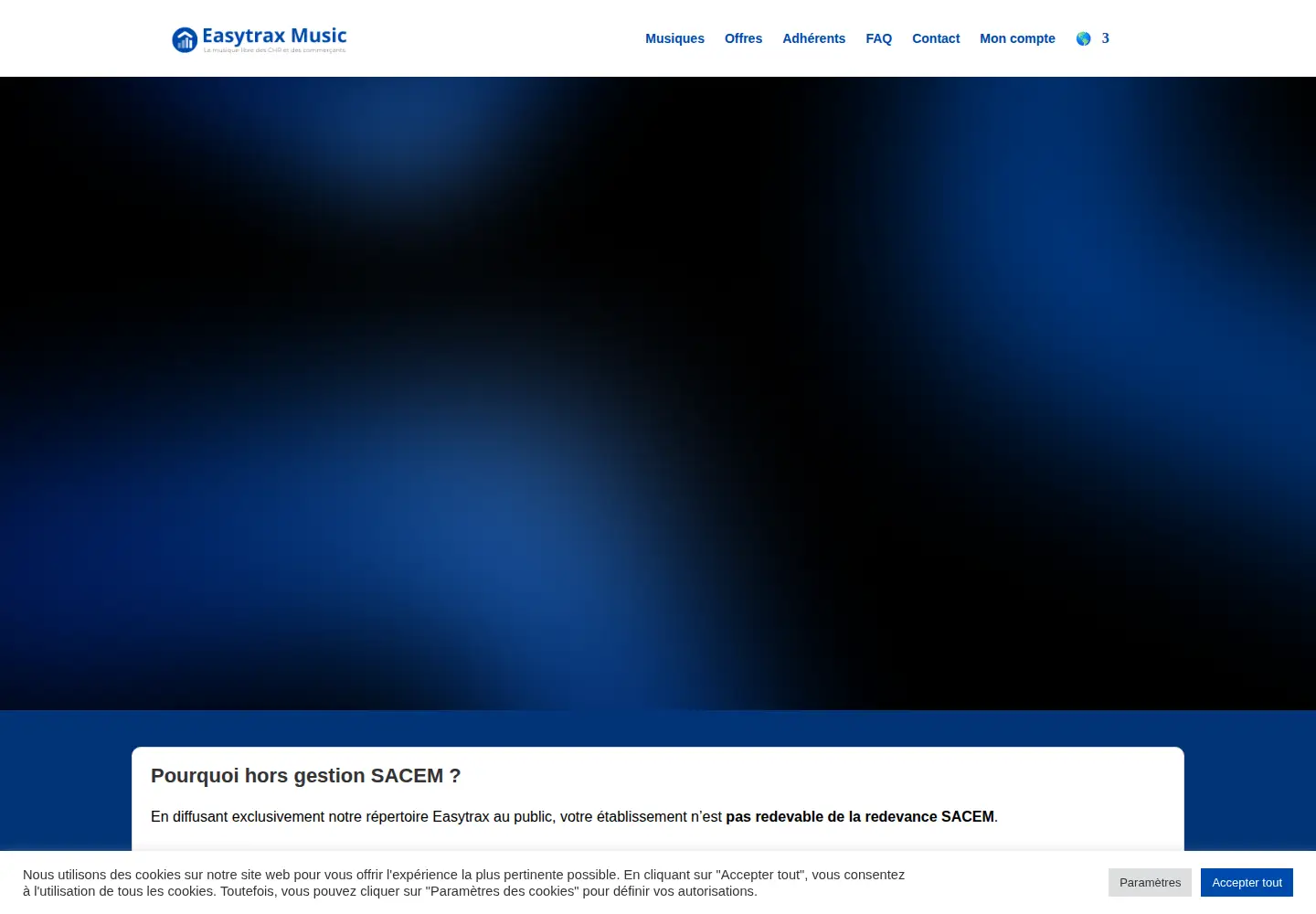 Screenshot of easytrax-music.com