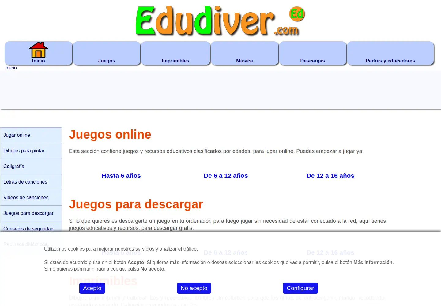 Captured homepage of edudiver.com in the current scan