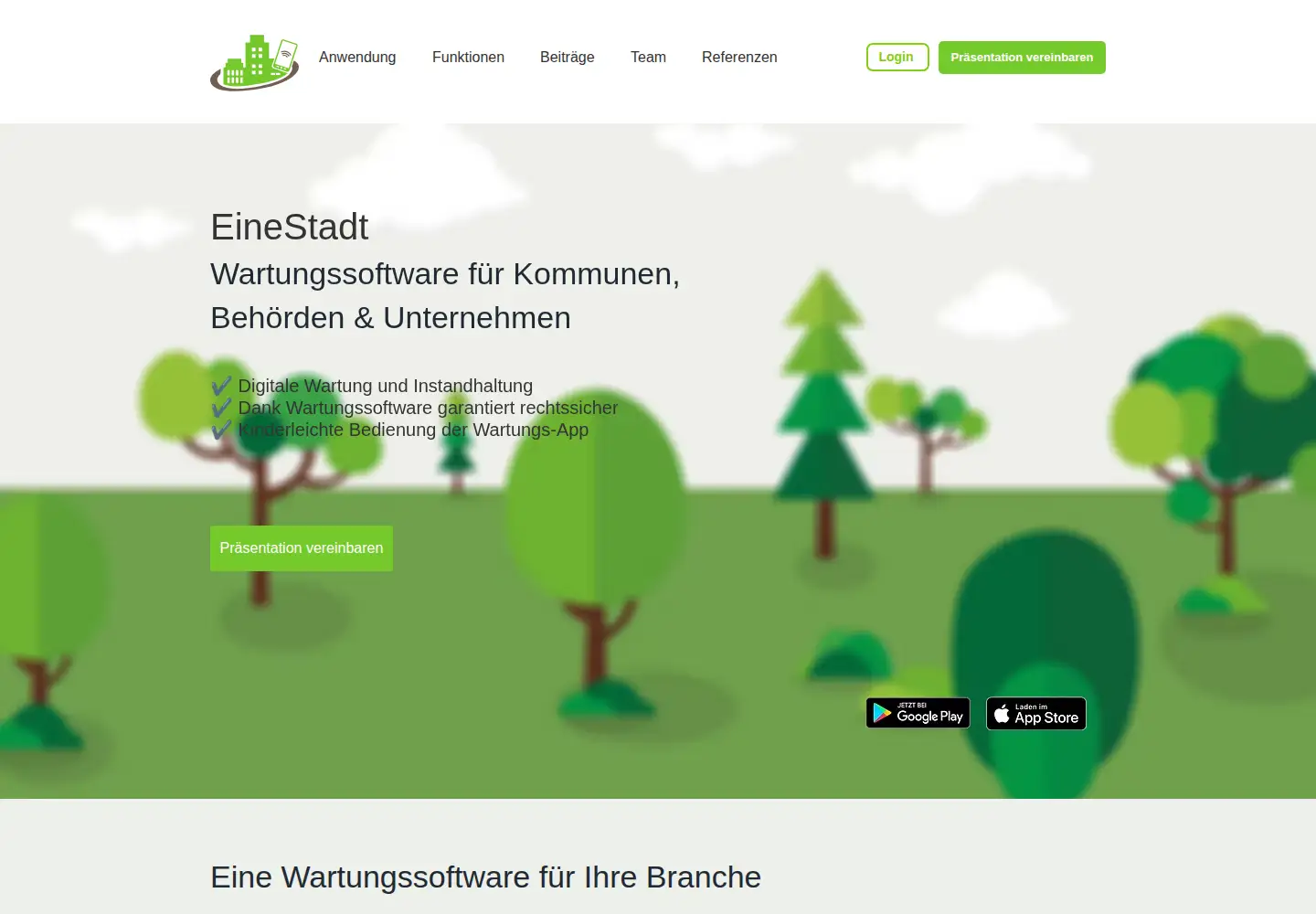Screenshot of einestadt.com