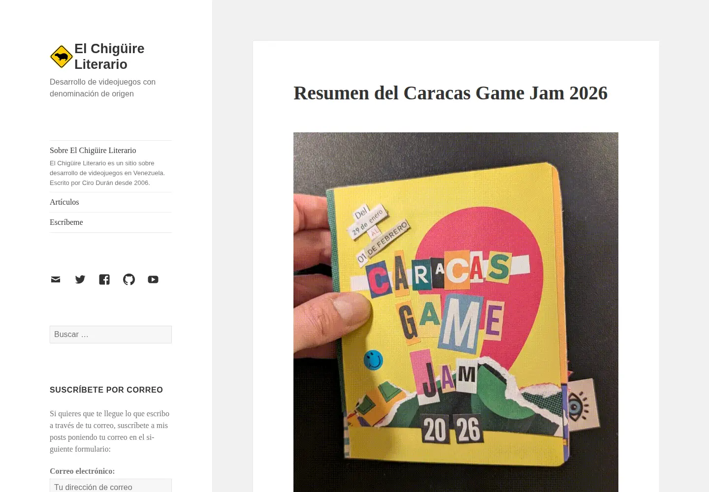 Screenshot of elchiguireliterario.com