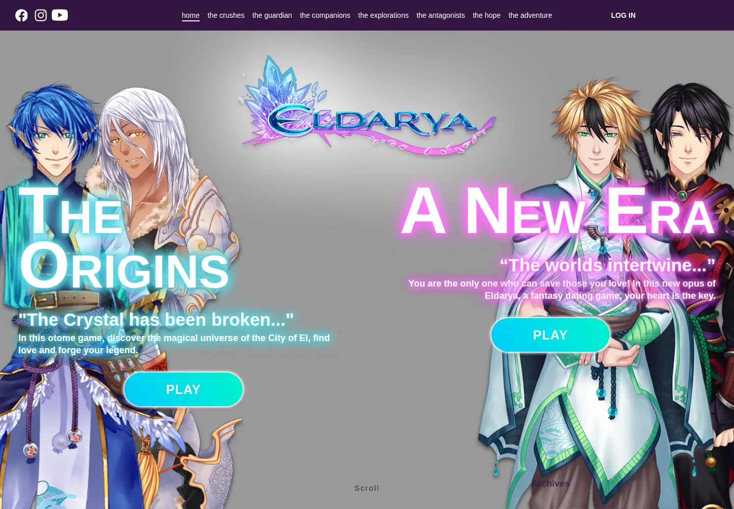 Captured homepage of eldarya.com in the current scan
