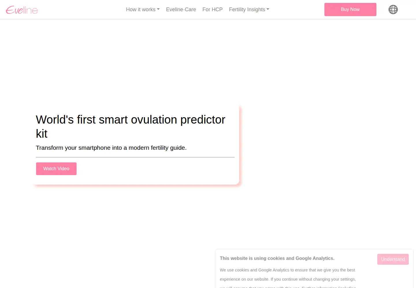 Screenshot of evelinecare.com