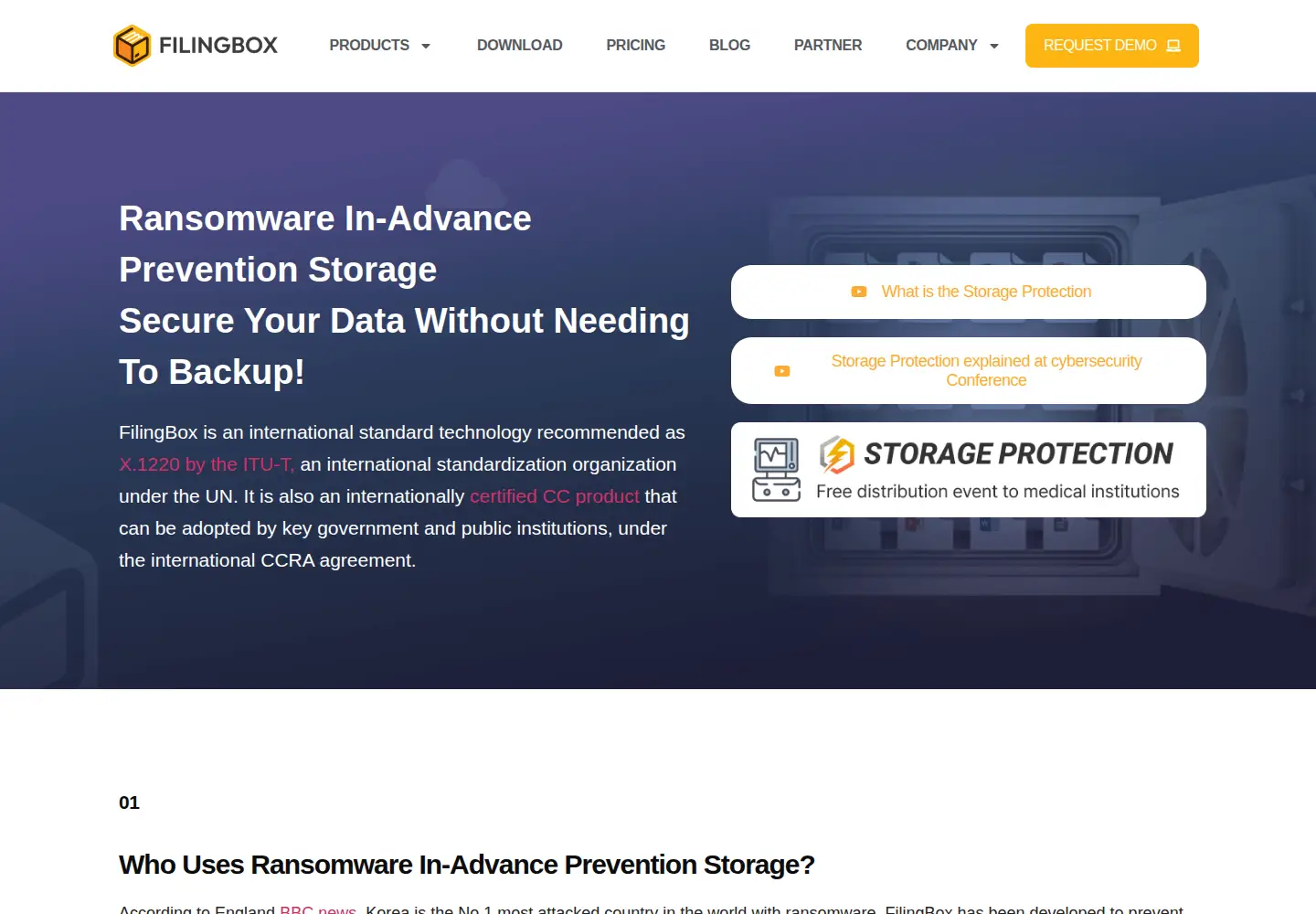 Screenshot of filingbox.com