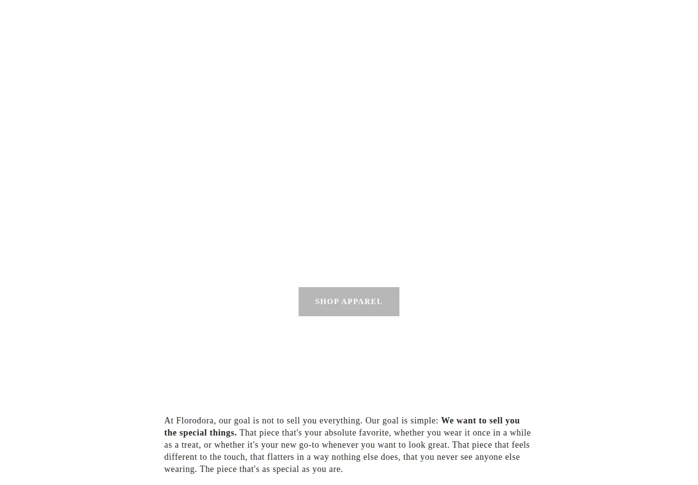 Captured homepage of florodora.com in the current scan