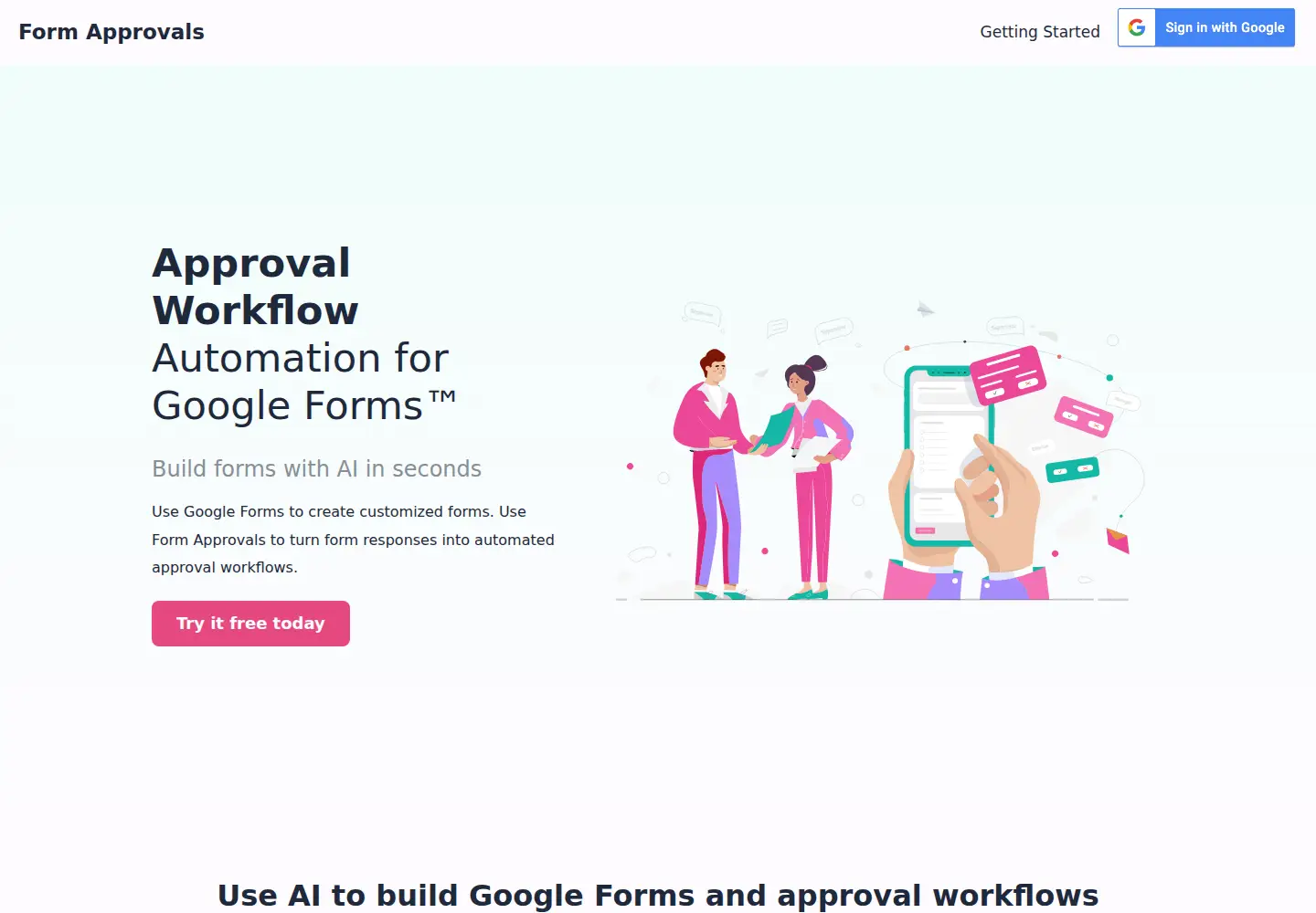 Screenshot of formapprovals.com