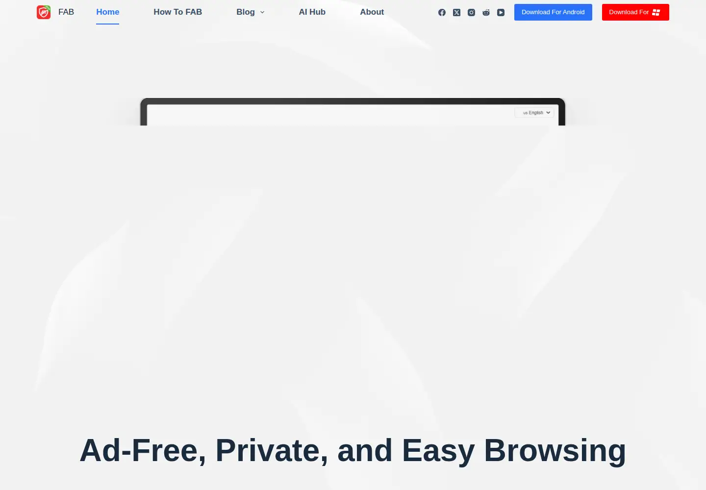 Screenshot of freeadblockerbrowser.com
