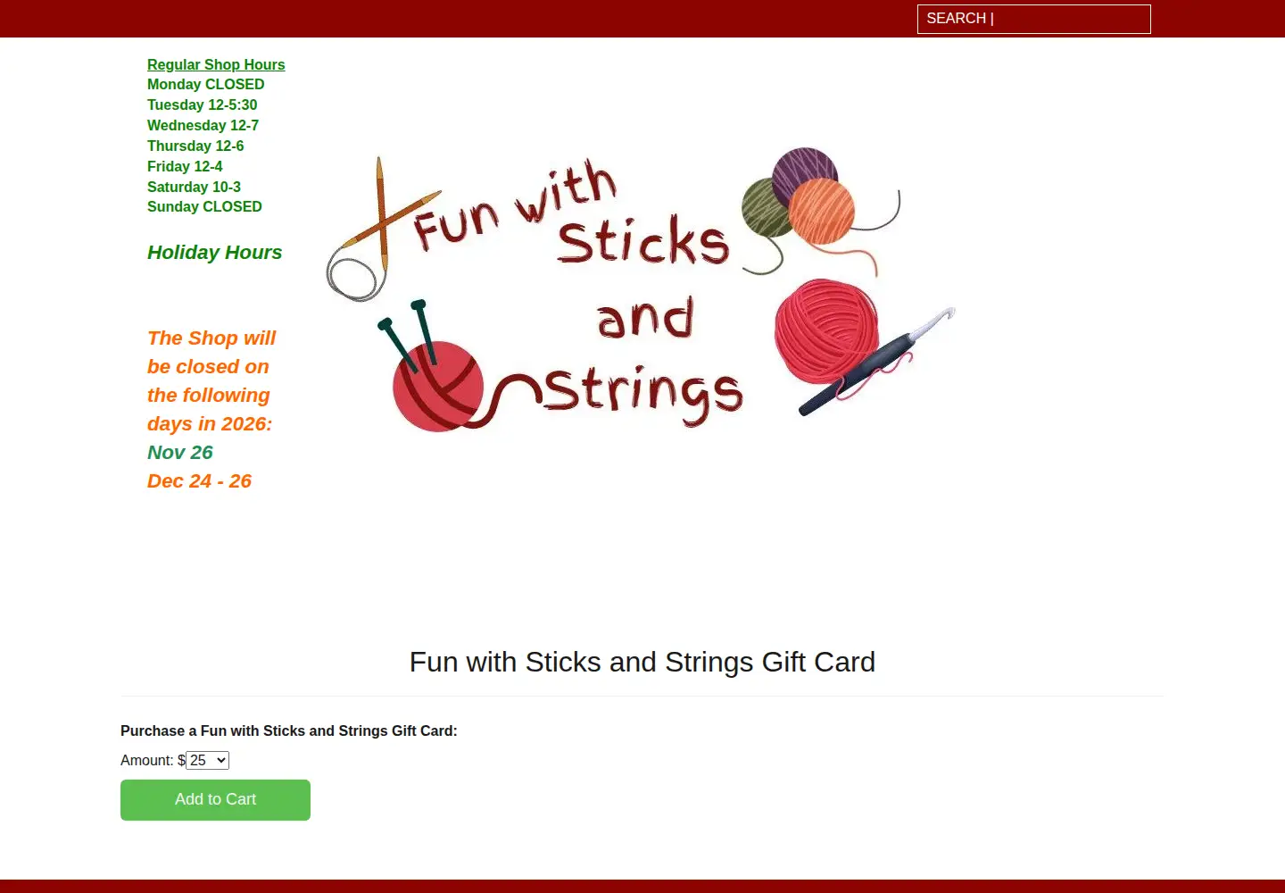 Captured homepage of funwithsticks-strings.com in the current scan