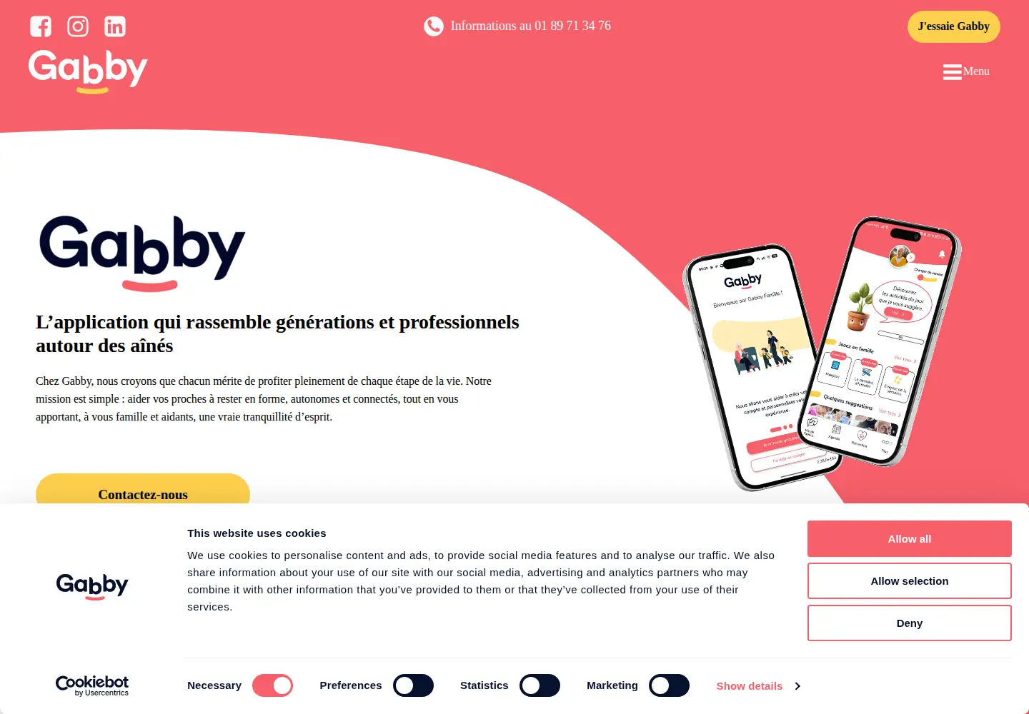 Screenshot of gabby-appli.com