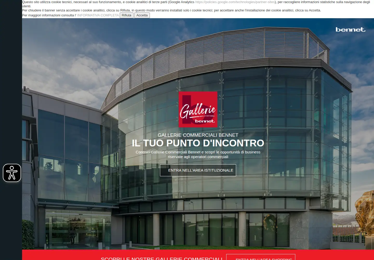 Captured homepage of galleriebennet.com in the current scan