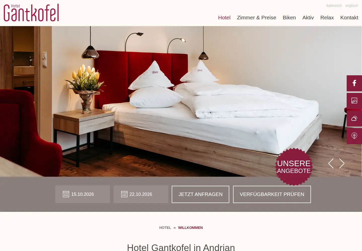 Screenshot of gantkofel.com