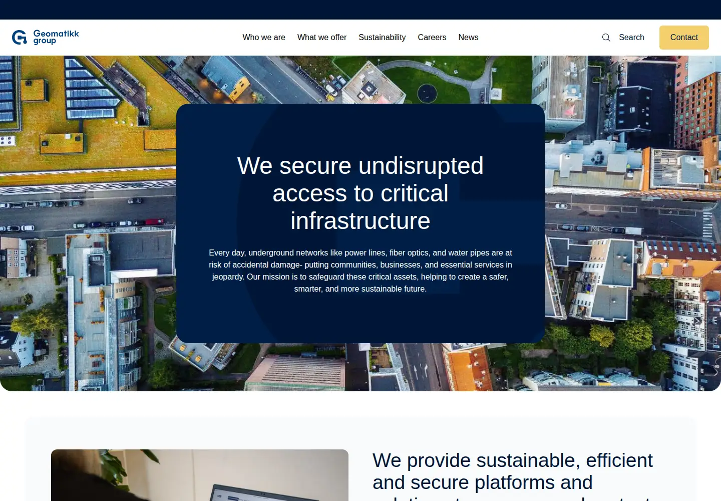Captured homepage of geomatikk.com in the current scan