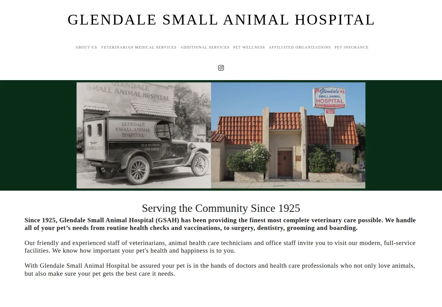 Screenshot of glendalesmallanimalhospital.com
