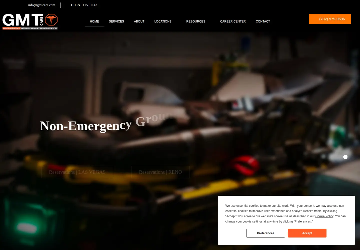Screenshot of gmtcare.com