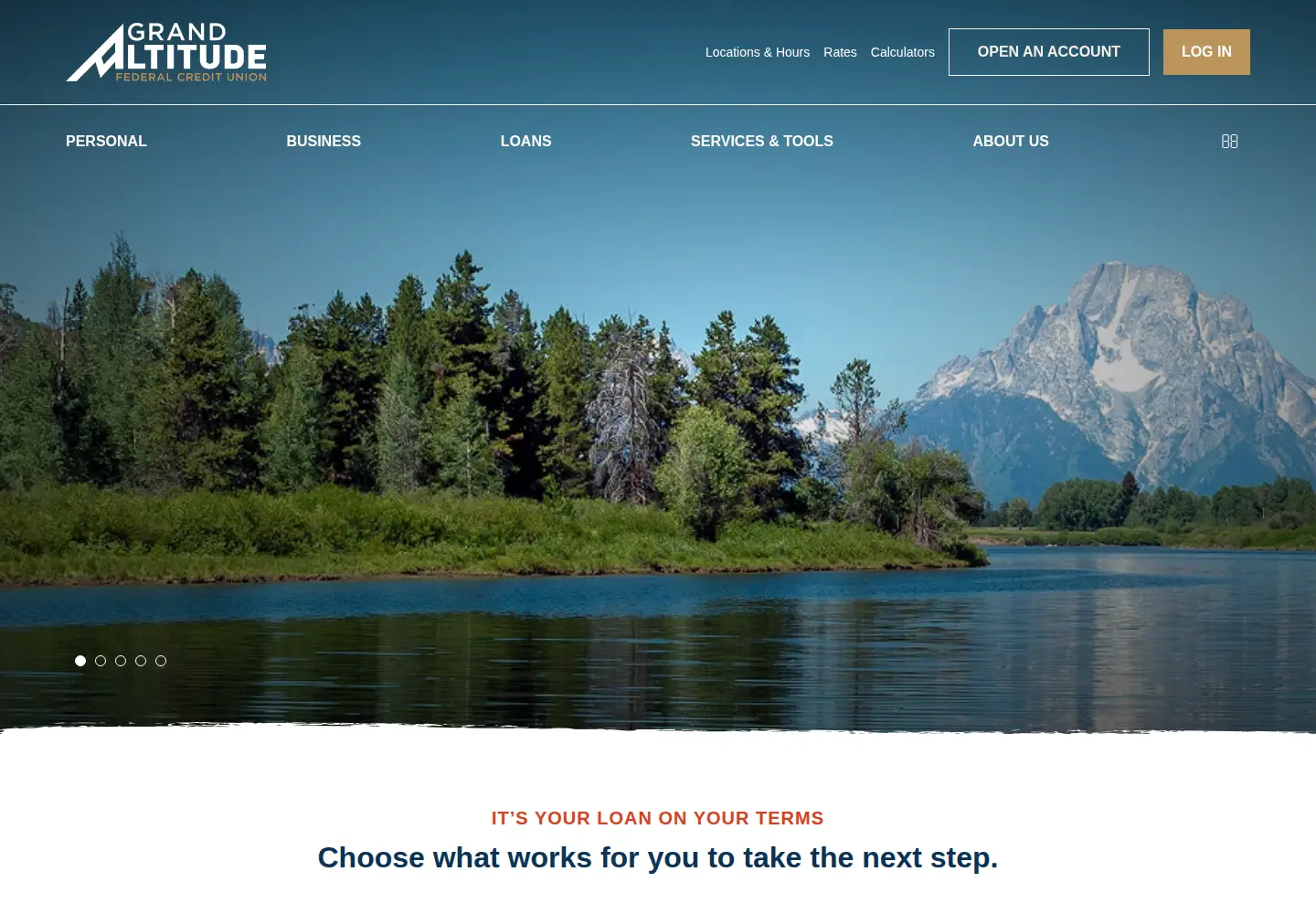 Captured homepage of grandaltitude.com in the current scan