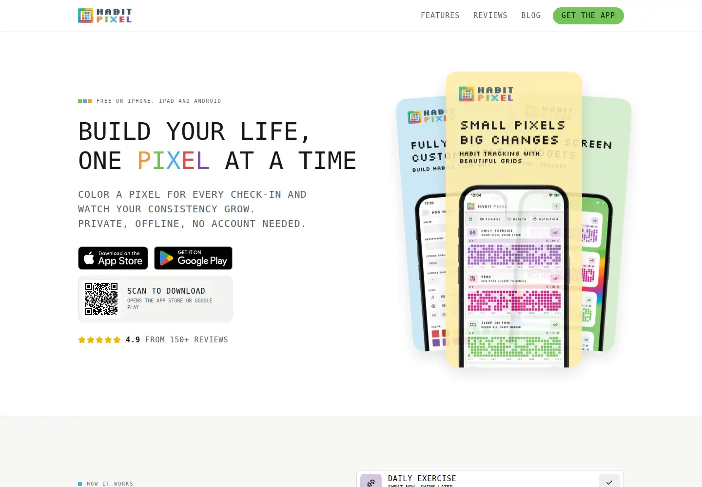 Captured homepage of habitpixel.com in the current scan