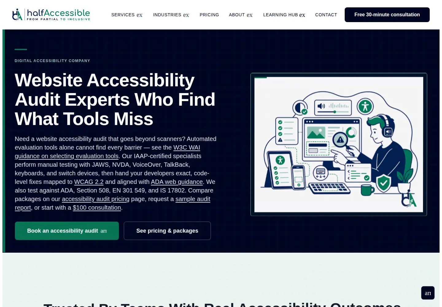 Screenshot of halfaccessible.com