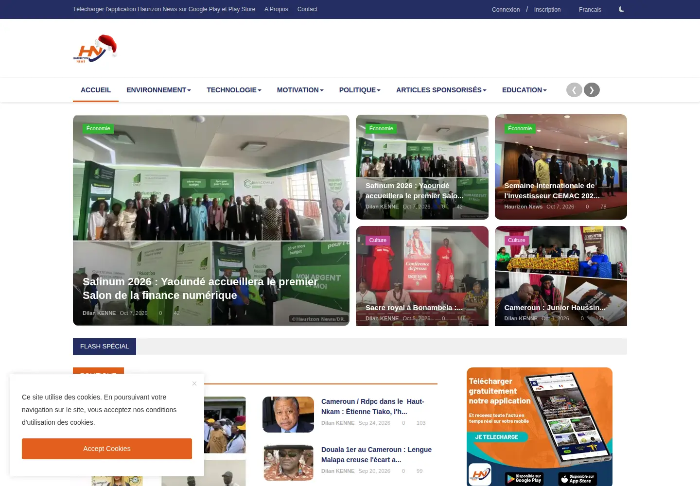 Screenshot of haurizonnews.com