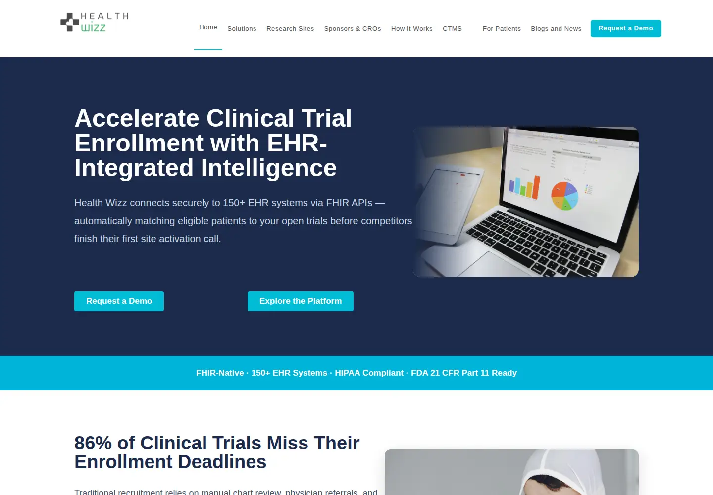 Screenshot of healthwizz.com