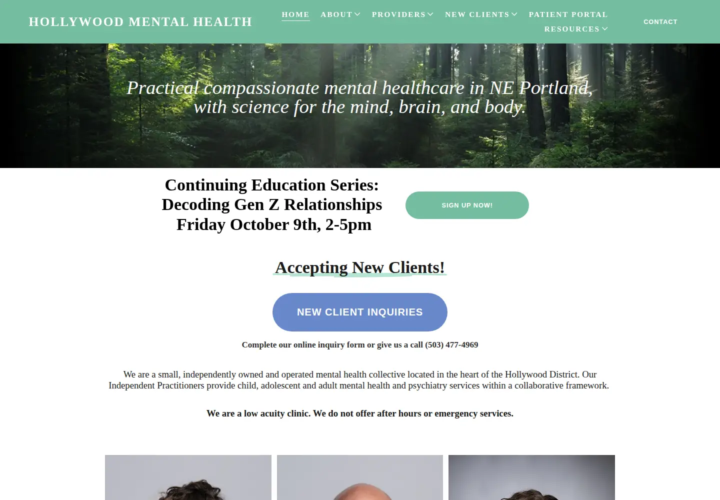 Screenshot of hmhpdx.com