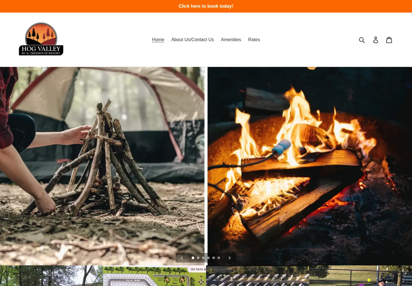 Captured homepage of hogvalleyrv.com in the current scan