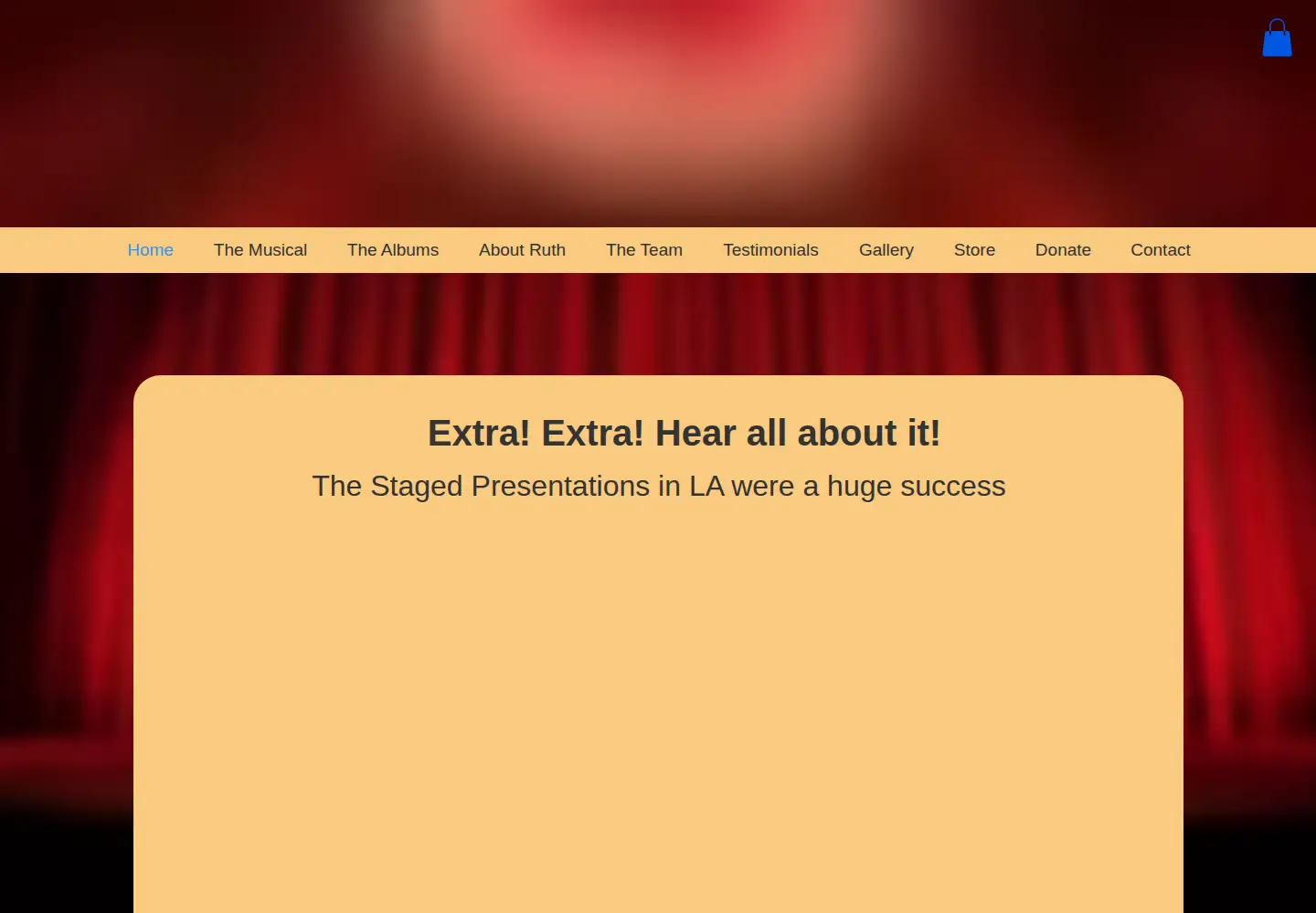 Captured homepage of interfaiththemusical.com in the current scan