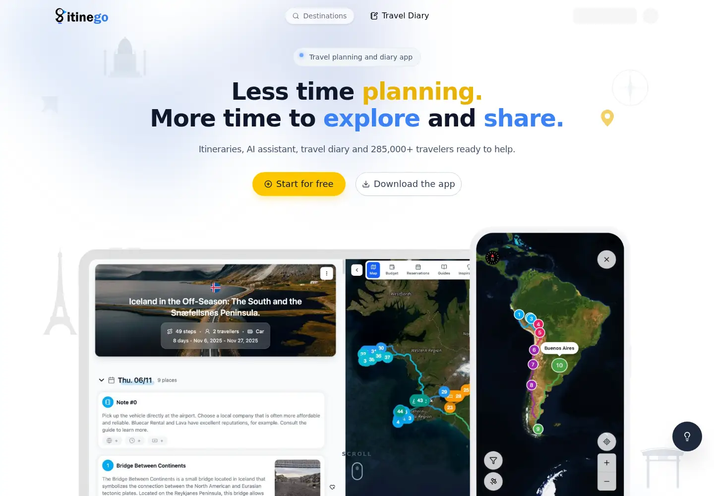 Screenshot of itinego.com