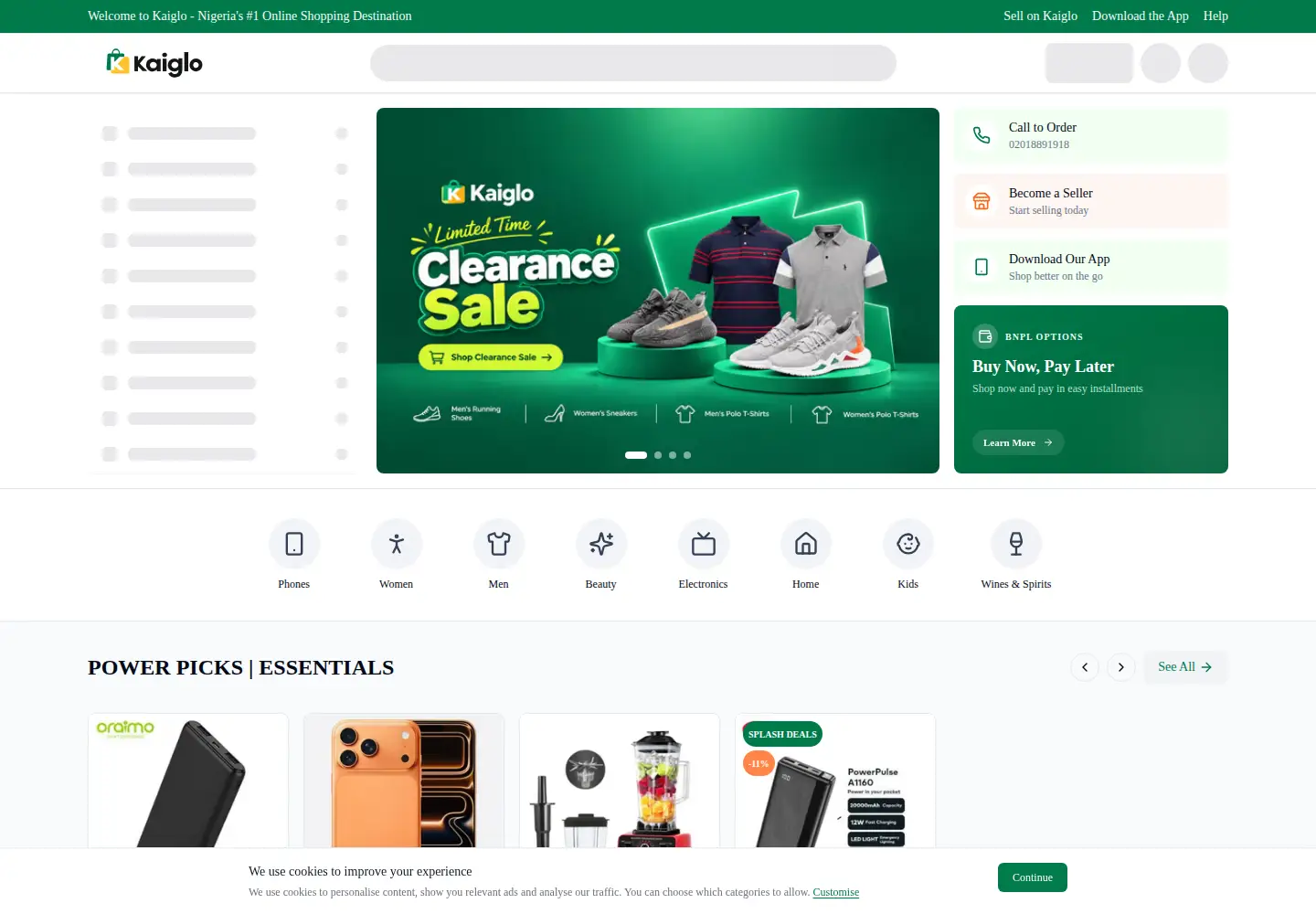 Screenshot of kaiglo.com