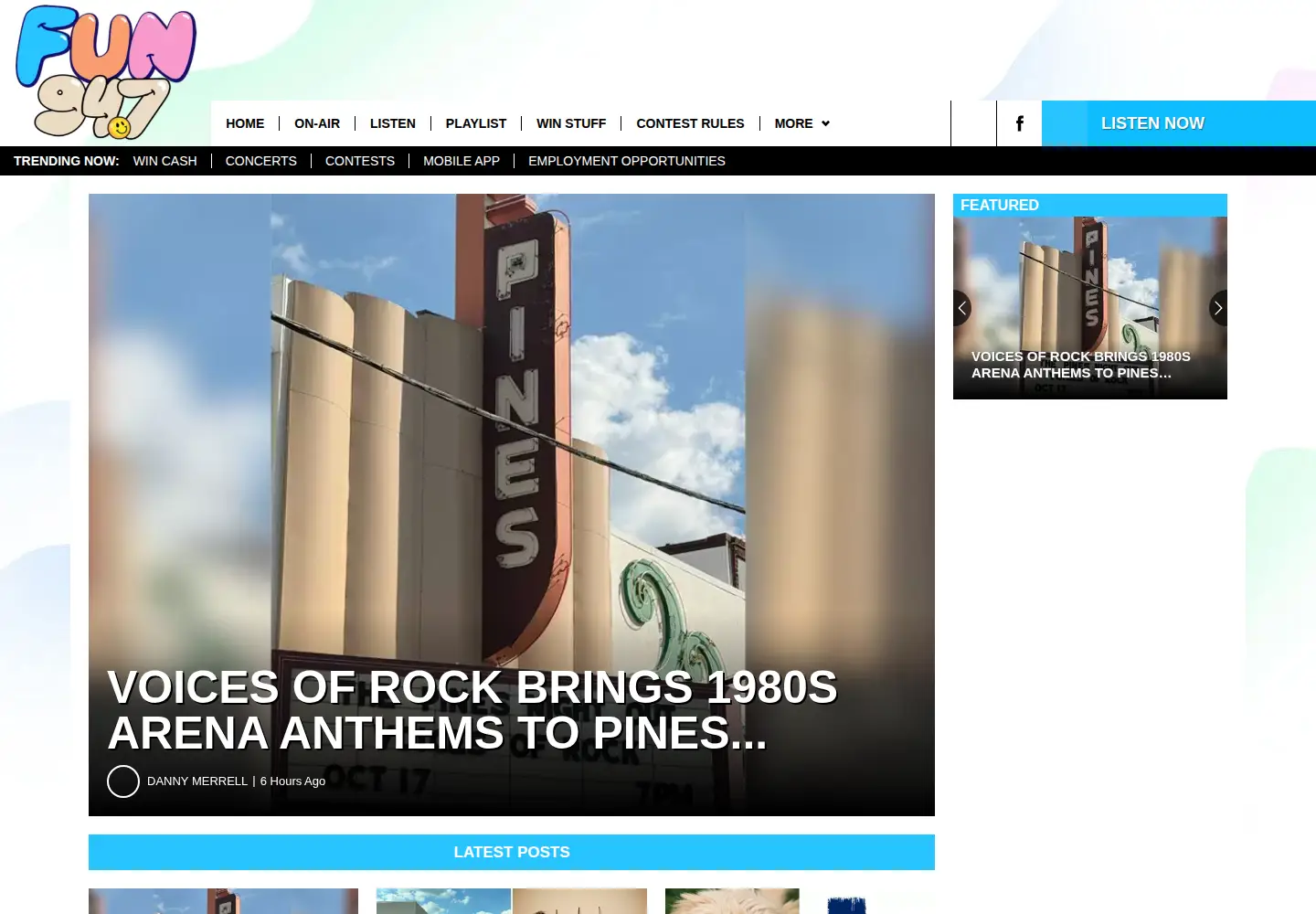 Captured homepage of lamejor947.com in the current scan